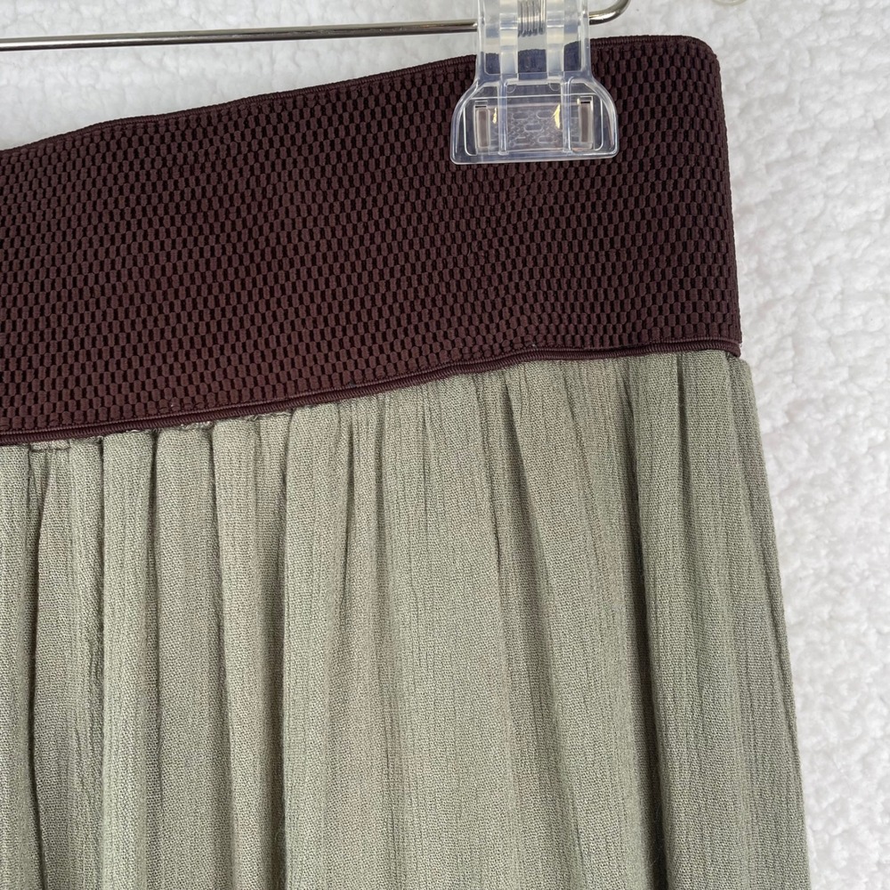 Altard State Womens L Sage Green Wide Leg Palazzo Pants Corset Waist Lace 17G361 - Picture 7 of 13